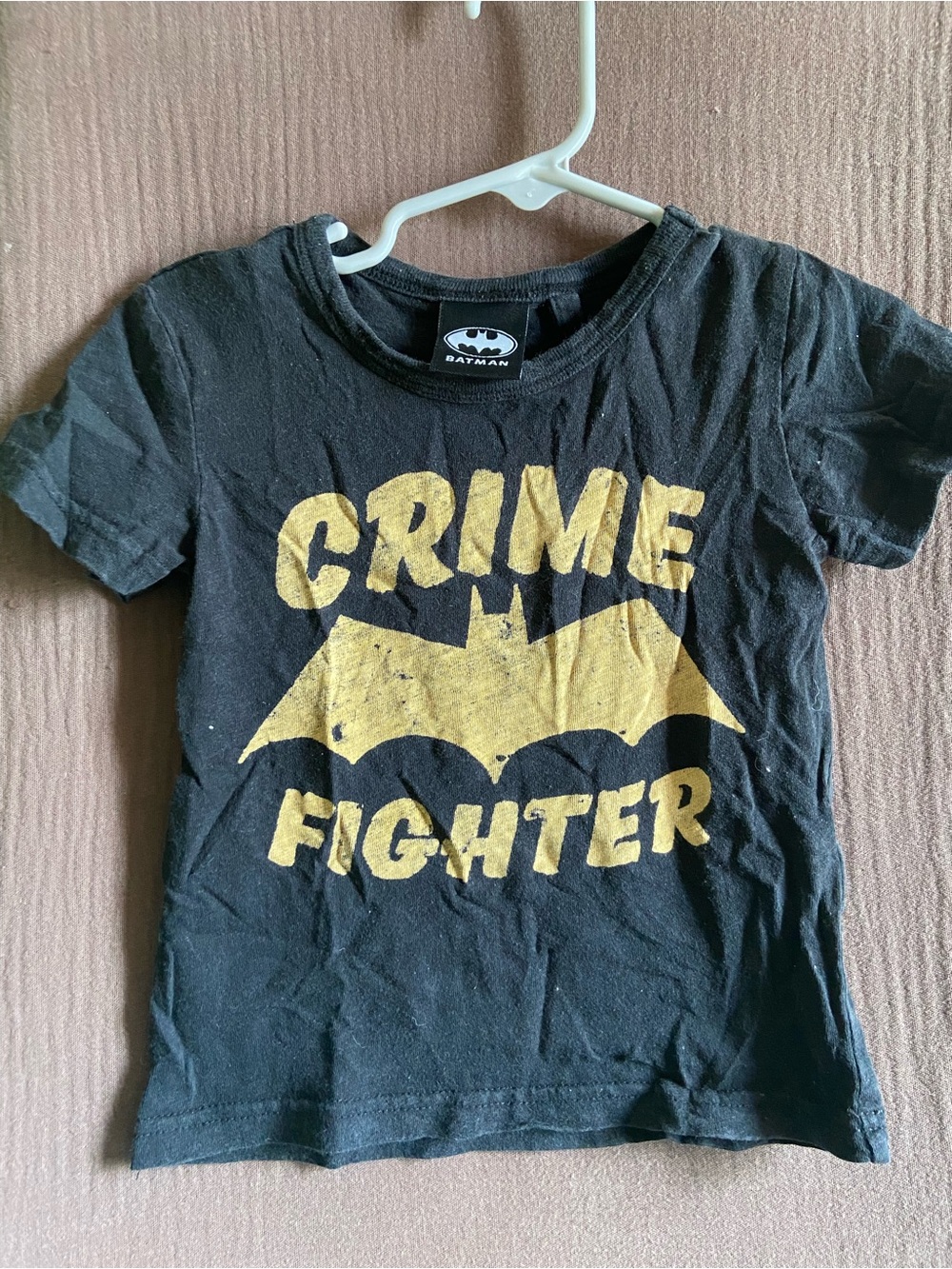 DC Comics Batman 'Crime Fighter' Graphic Tee 9-12months - Black & Gold